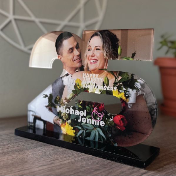 25th Anniversary Acrylic Memento | Personalized Photo Award